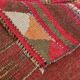 Red & Pink Hallway Vintage Runner Rug, 80x306Cm