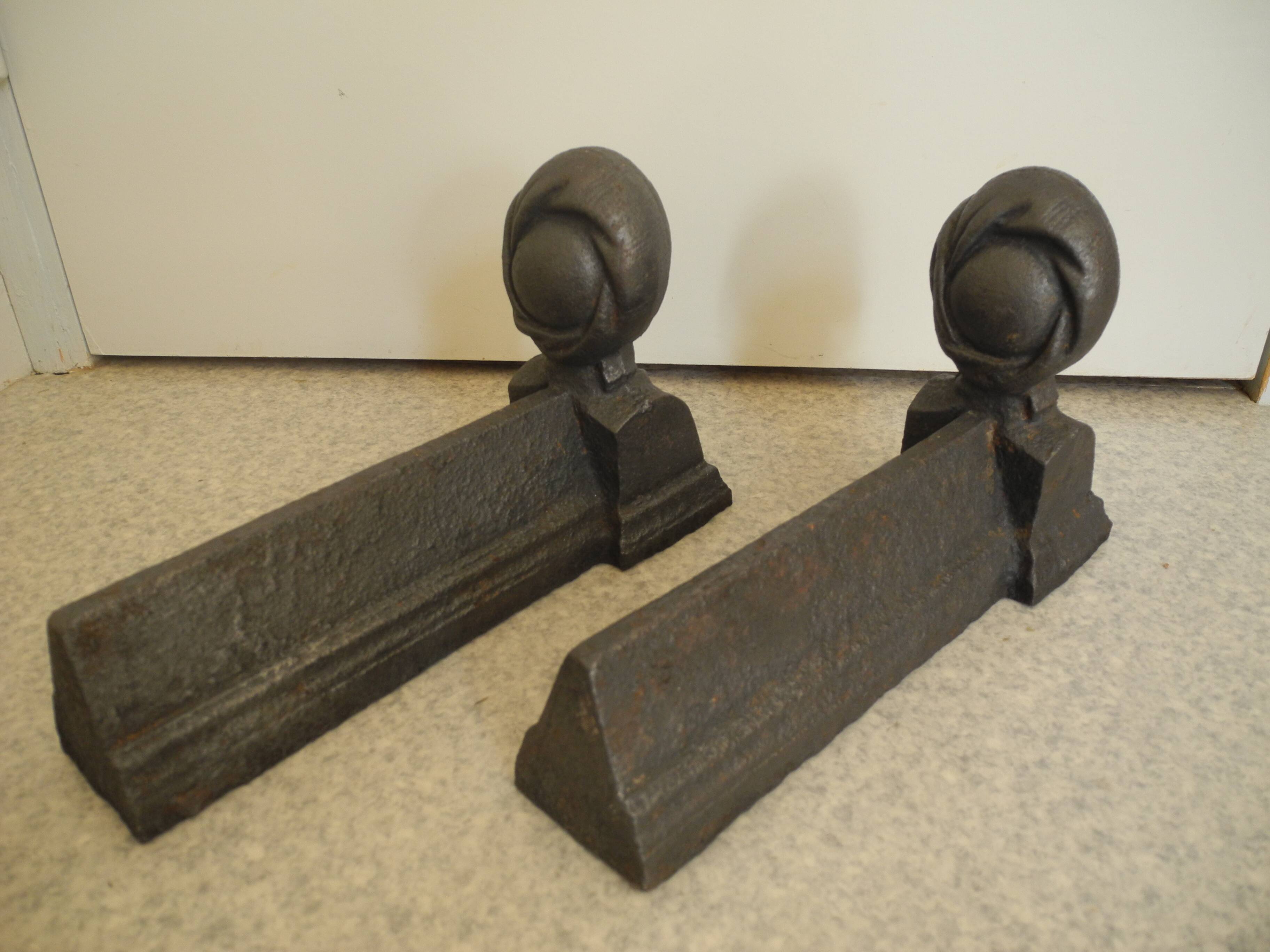 antique cast iron andirons orientalist decor cast iron fireplace andirons