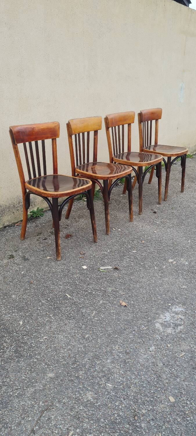 Set of 4 Baumann bistro chairs