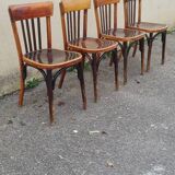 Set of 4 Baumann bistro chairs