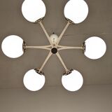 Space age chandelier with 6 lights of the 50s/60s