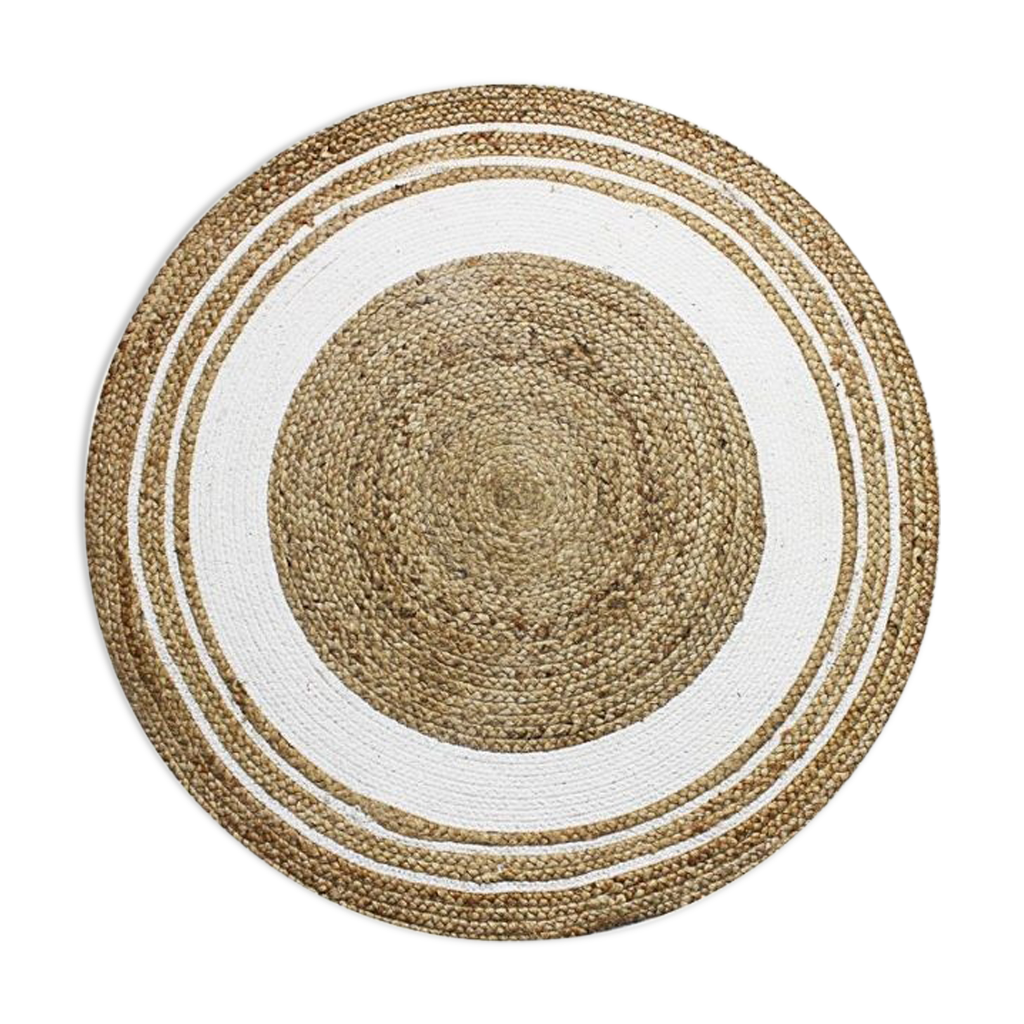 Round jute rug 90 cm