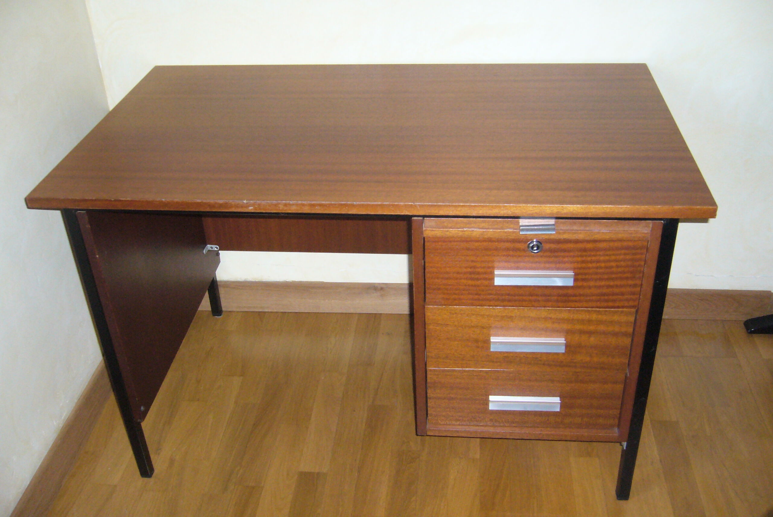 Wood and metal design desk