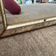 Large vintage brass and glazing bead mirror