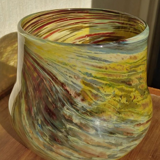 Multicolored vase Claude Maurin 1977