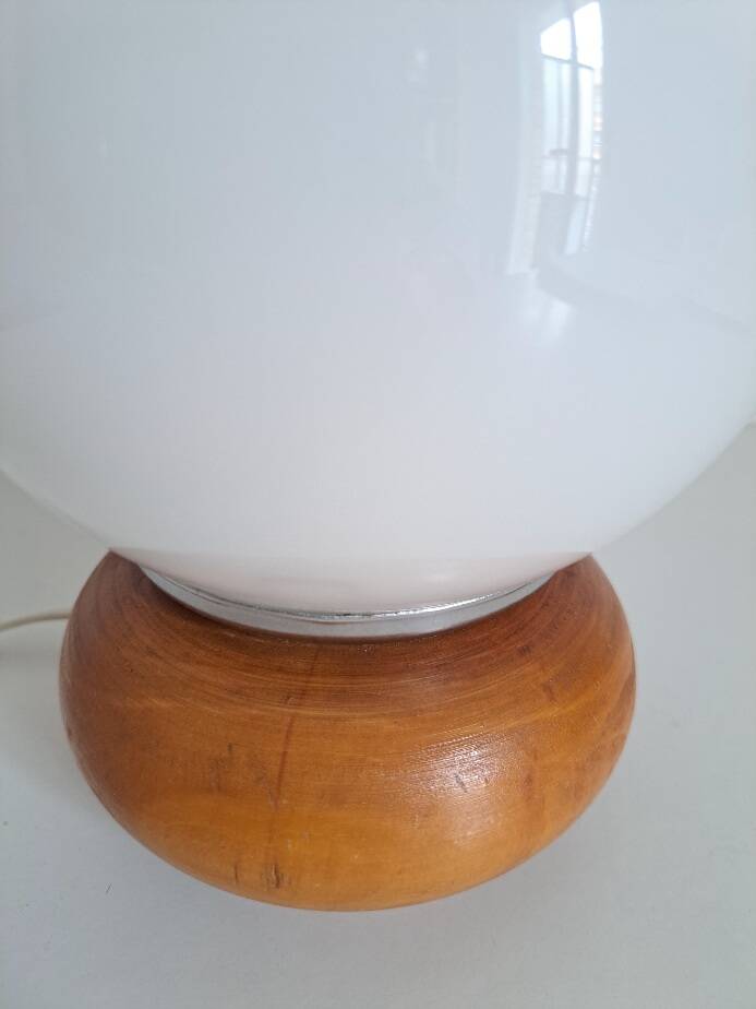 Wooden bedside lamp