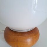 Wooden bedside lamp