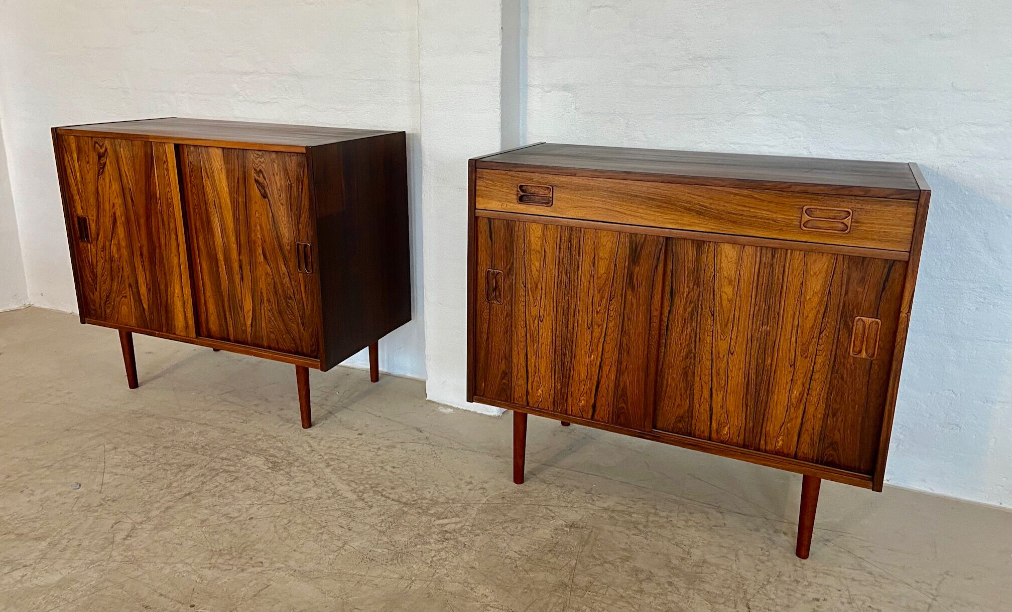Vintage Danish buffets in rosewood from the 1960s.