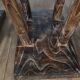 Pair of bar stool in cerused teak beautiful patina 74x50x26 cm.