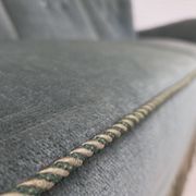 1960s, 3-seater Danish sofa, green furniture velour.
