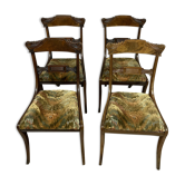 Series of 4 Empire period mahogany chairs around 1810