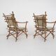 2 fauteuils en bambou, Italie, années 1960