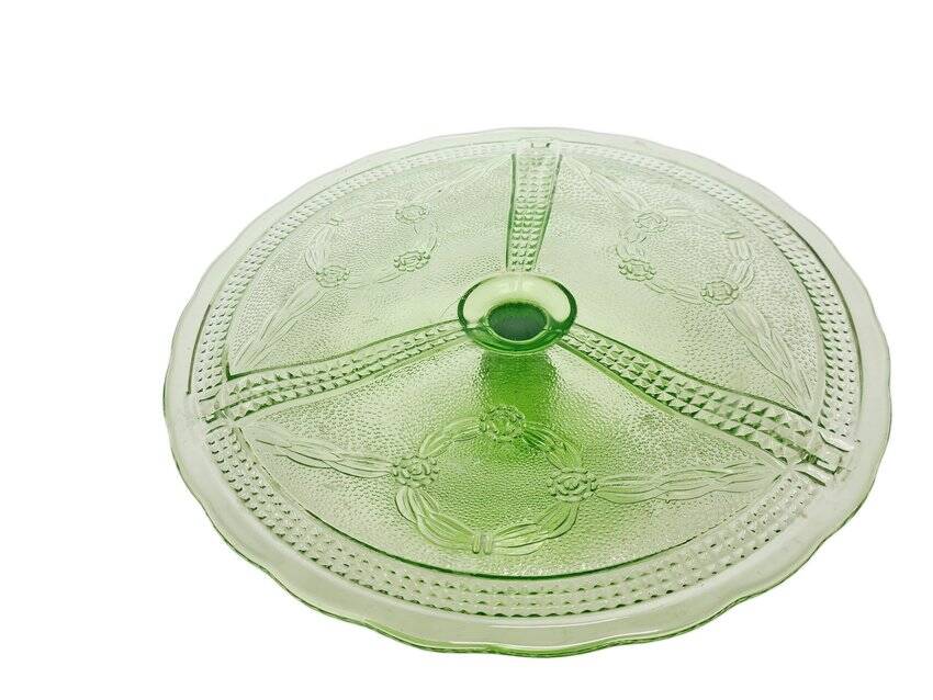 Cake bowl on stand from Ząbkowice Glassworks, 1970s