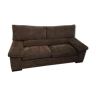 Brown Cinna sofa in alcantara, nubuk