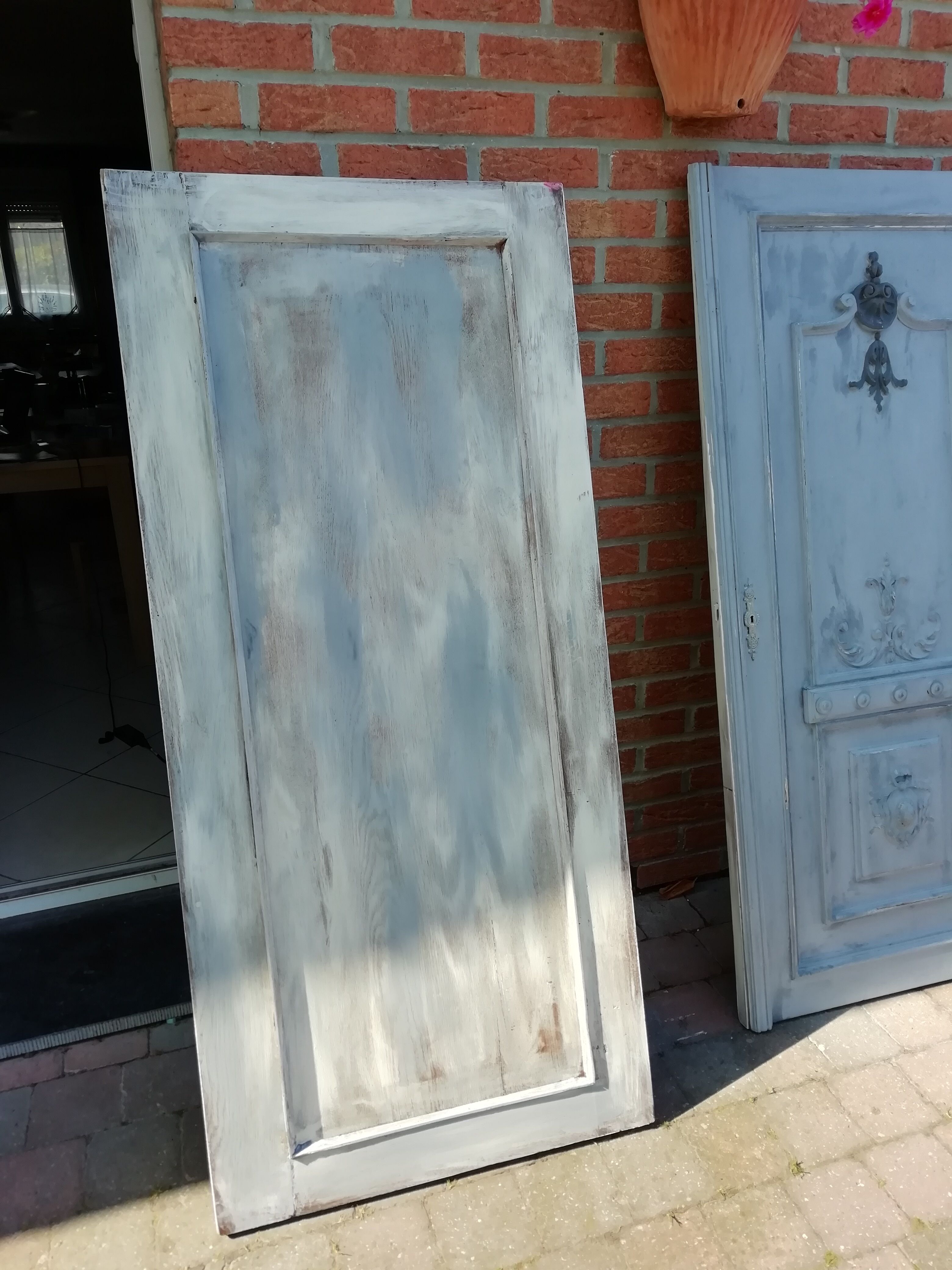 Pair of old carved door Louis XV
