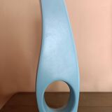 Vase faïence bleu