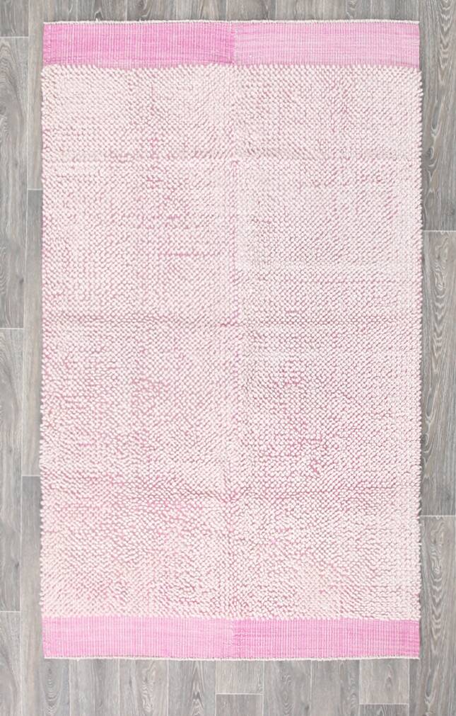 4x7 Shades Of Pink & Beige Handmade Wool Vintage Rug, 129x220Cm SK 34944