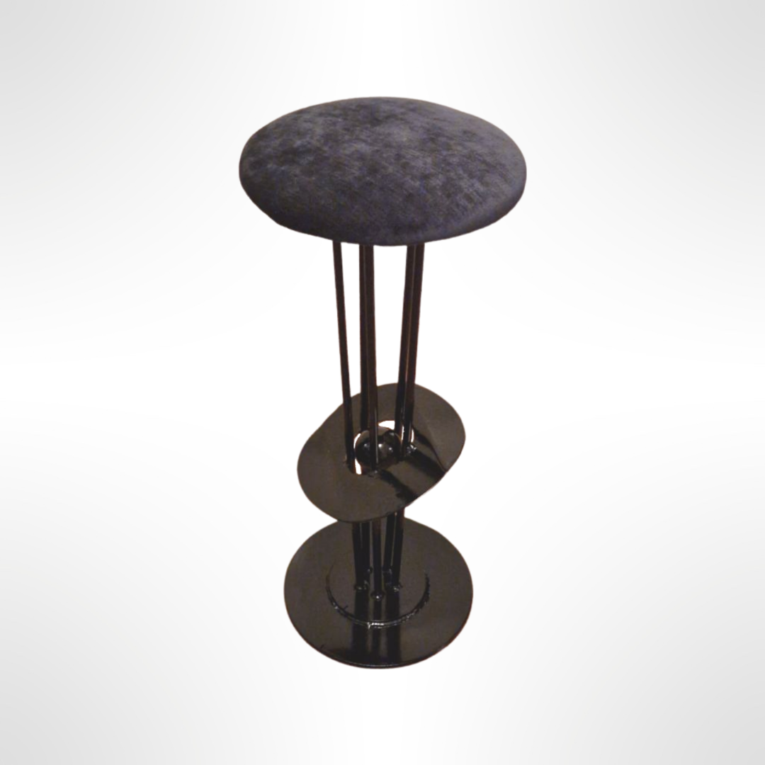 Metal post modern bar stools set of 4, Belgium 1980s