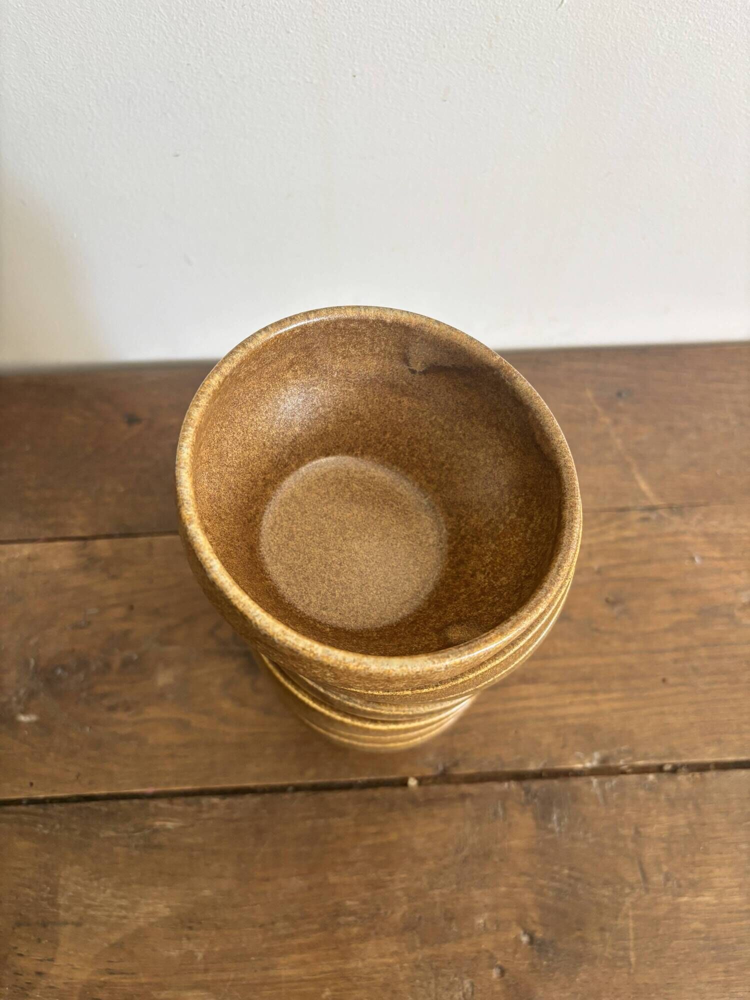 Set of 7 brown stoneware bowls from Digoin.