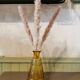 Art deco glass carafe in yellow