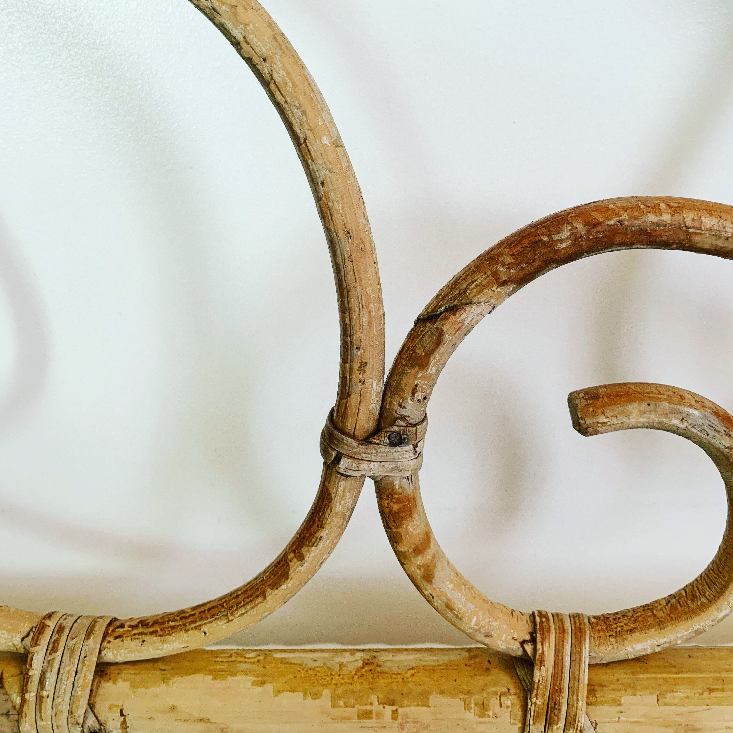 Vintage rattan headboard