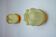 Pair of "cocoon" wall lights, resin and pine, Italy, 1970
