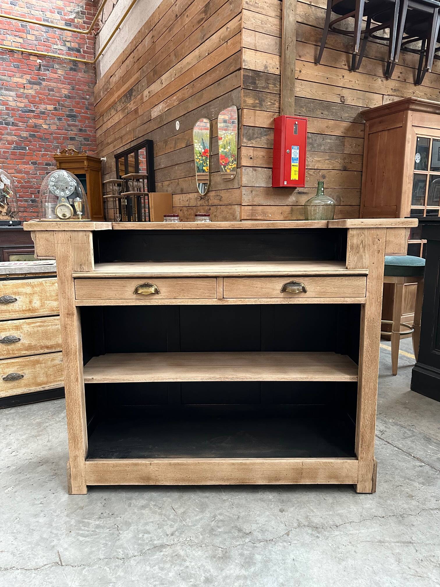 Solid oak bar from the 1950s