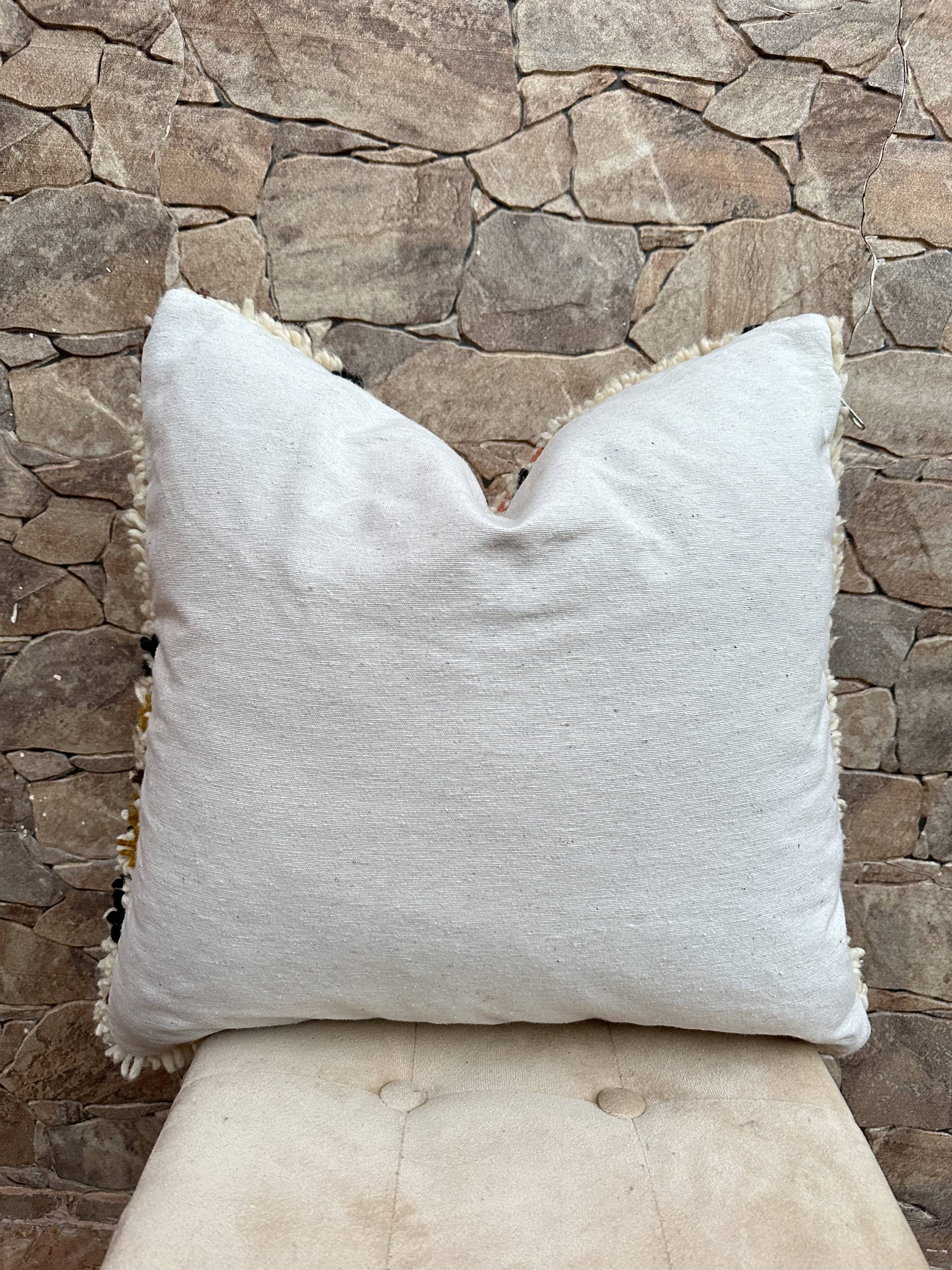 Azilal cushion cover / Authentic beni ourain cushion cover / Boho pillow cover