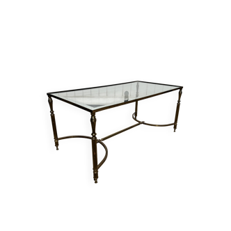 Table basse en laiton doré