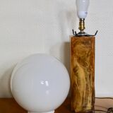 Amber and opaline lamp