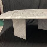 Vintage coffee table in white carrara marble