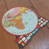 Cardboard flag globe from the 50's dutch