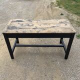 Old black wooden farmtable