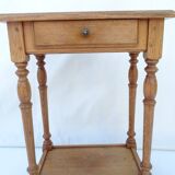 Console or side table in light oak stained massir wood