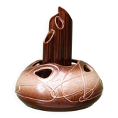 Ceramic vase, flower holder, ikebana, signed, 1960s