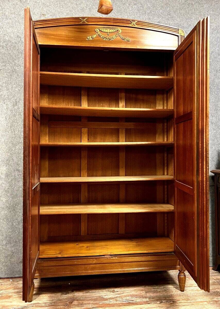 Parisian Louis XVI style cabinet in mahogany and gilded bronzes circa 1880
