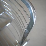 Lot of 2 chrome metal chairs by Gastone Rinaldi.