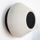 Old opaline glass wall lamp, black and white
