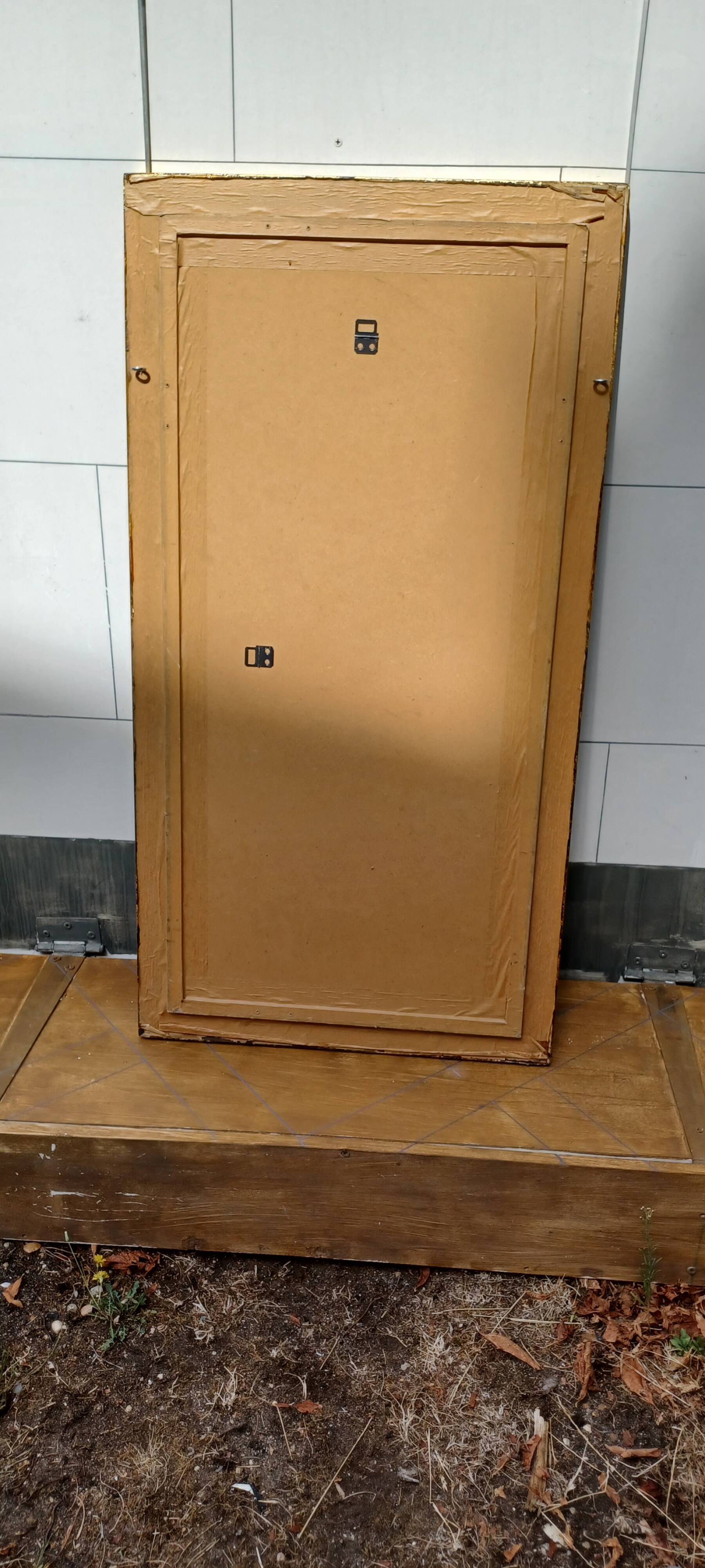 Black and gold art deco style mirror