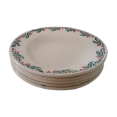 Holly earthenware plates