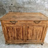 Old cabinet, workbench, kitchen island counter on casters