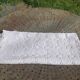 Tablecloth, crochet blanket in white cotton, artisanal and vintage