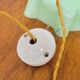 Green draped opaline pendant lamp