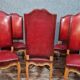 Series of 6 louis XV chairs neo-rustic in blond oak