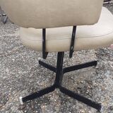 Pair of vintage swivel armchairs design xxeme
