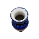 Vintage French Ceramic Cobalt Blue Vase, 1970s.