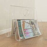 1960s magazine rack, acrylic