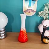 Orange opaline vase