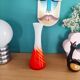 Orange opaline vase