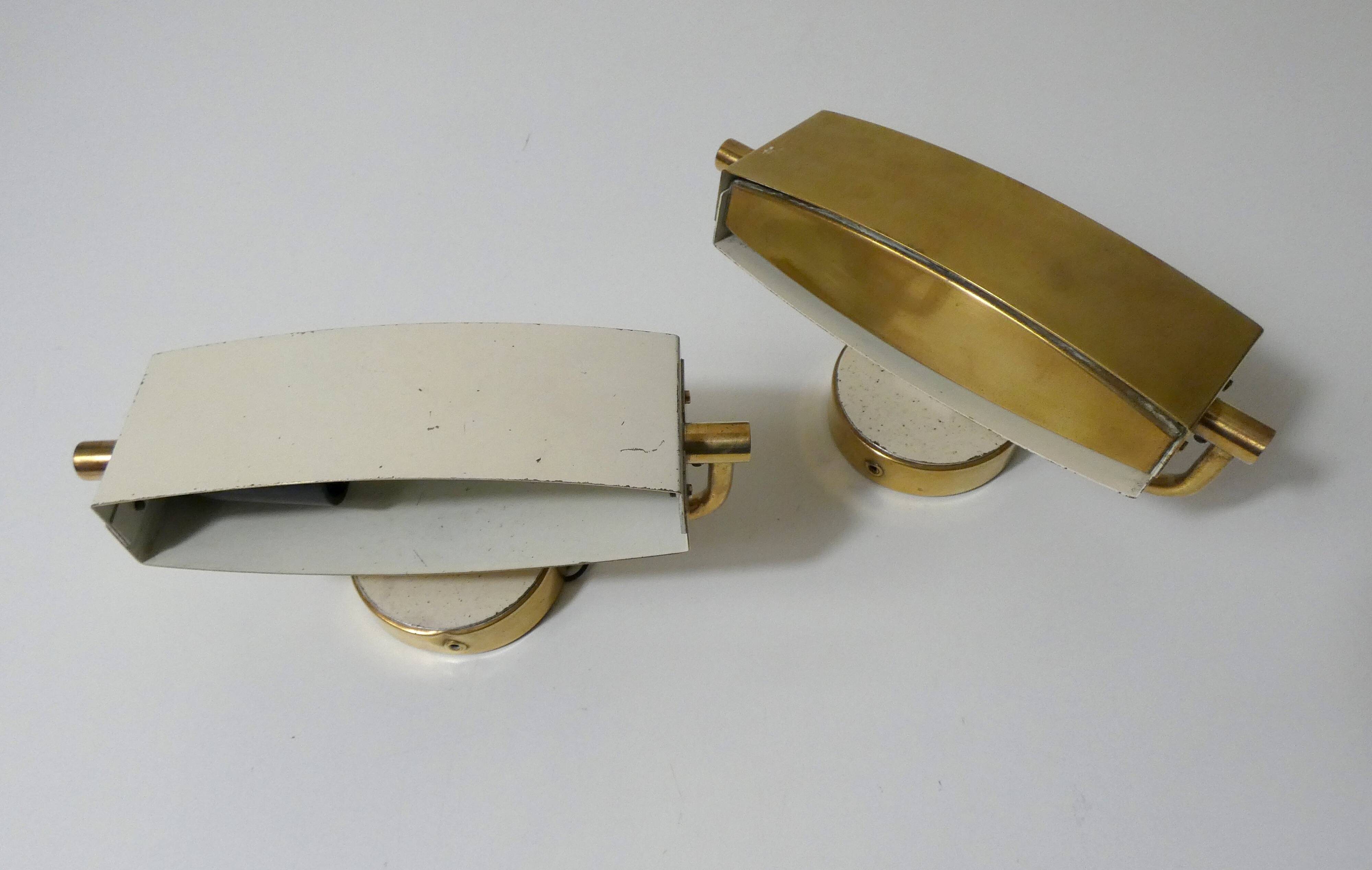 Pair of Jacques Biny mid-century design wall sconces